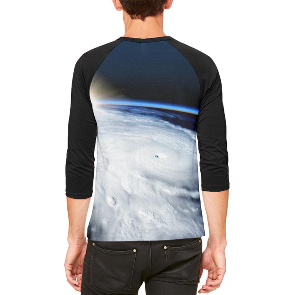 Hurricane at Sunrise Force of Nature Mens Raglan T Shirt Men's T-Shirts Old Glory   