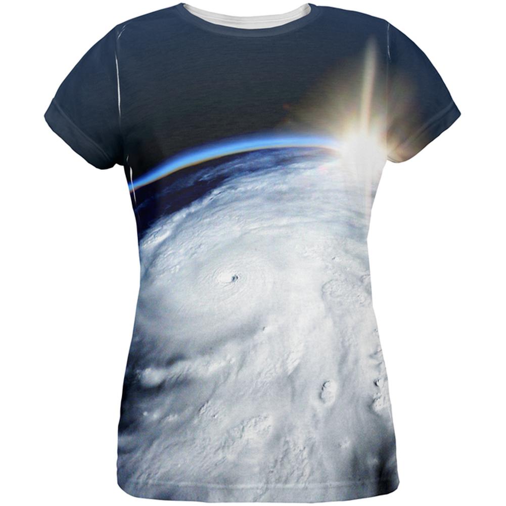 Hurricane at Sunrise Force of Nature All Over Womens T Shirt Women's T-Shirts Old Glory 2XL Multi 