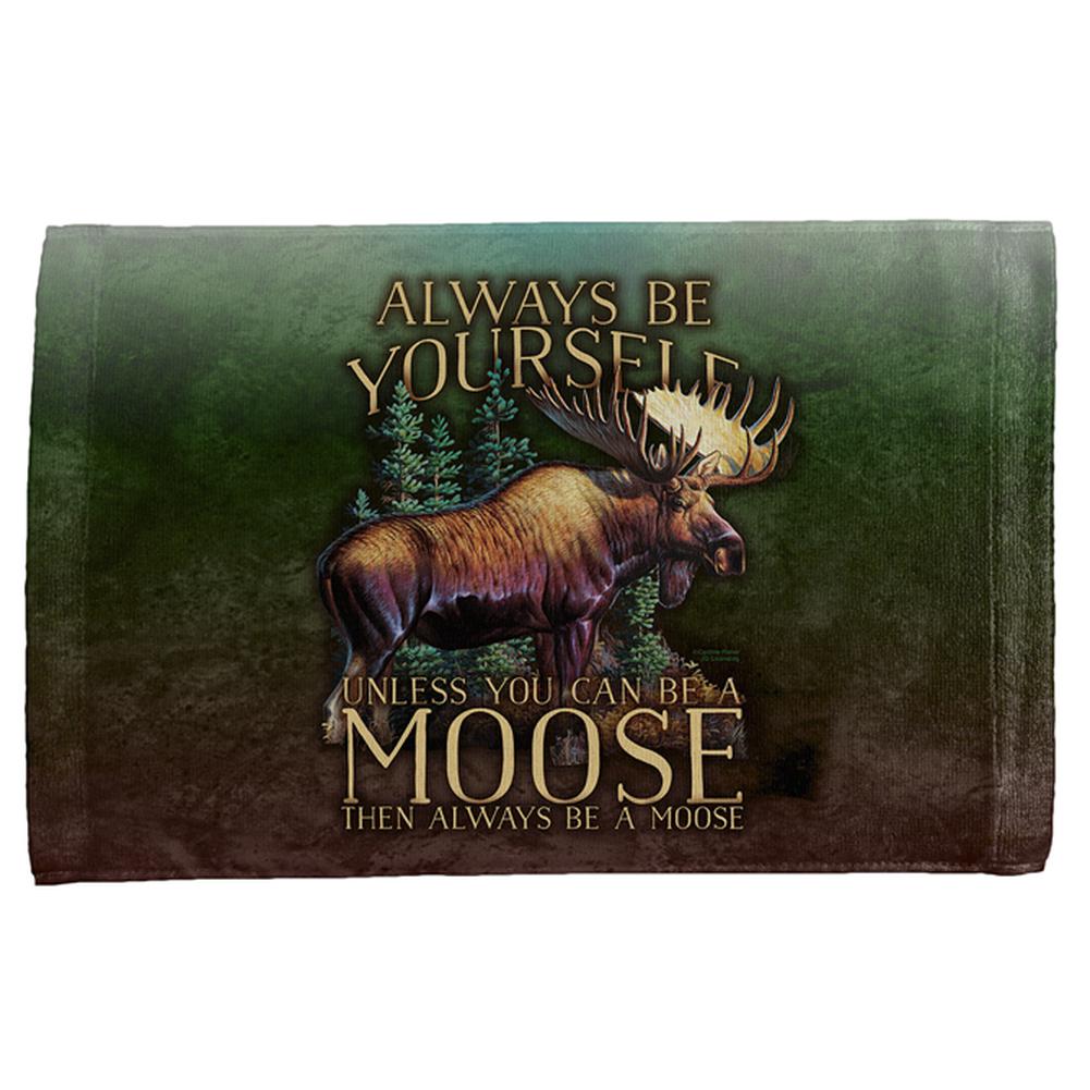 Always Be Yourself Unless Moose All Over Hand Towel Hand Towel Old Glory OS Multi 