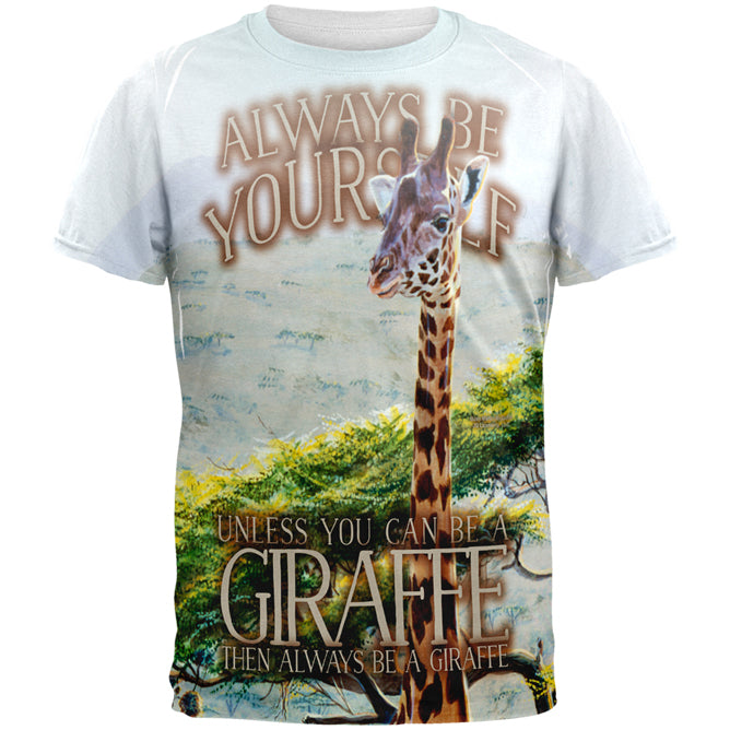 Always Be Yourself Unless Giraffe All Over Mens T Shirt Men's T-Shirts Old Glory 2XL Multi 