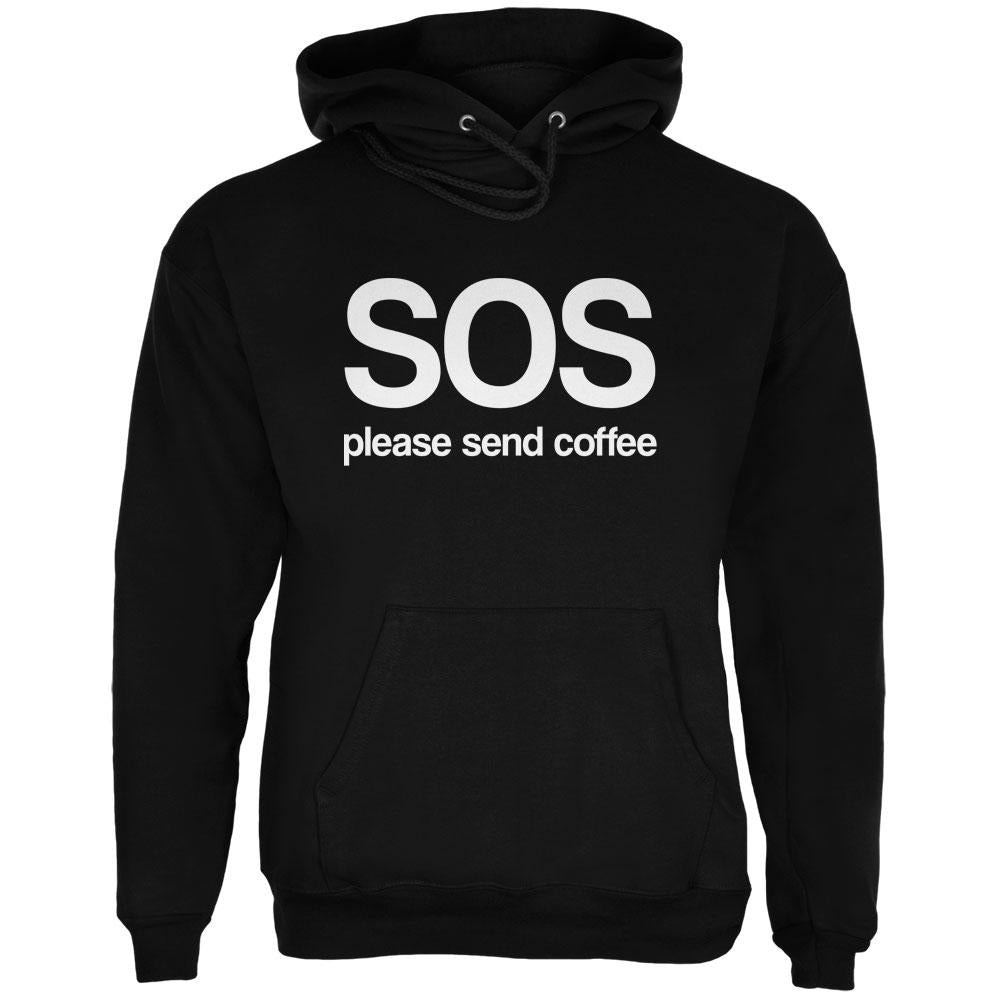 SOS Please Send Coffee Mens Hoodie Men's Hoodies Old Glory 2XL Black 