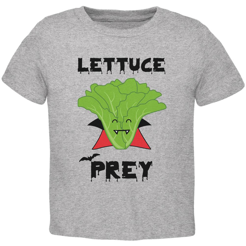 Halloween Vegetable Lettuce Let Us Prey Dracula Funny Youth T Shirt Youth T-Shirts Old Glory LG Heather 