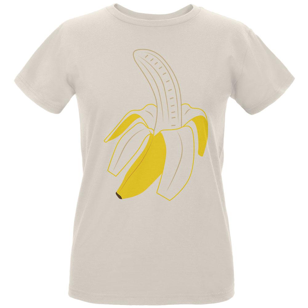 Halloween Fruit Peeled Banana Costume Womens Organic T Shirt Women's T-Shirts Old Glory LG Natural 