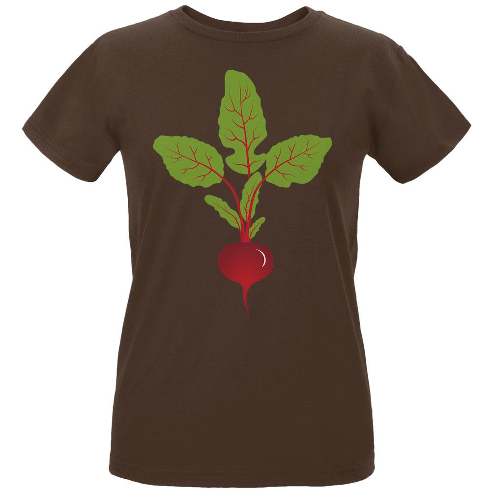 Halloween Vegetable Beet Costume Womens Organic T Shirt Women's T-Shirts Old Glory LG Chocolate 