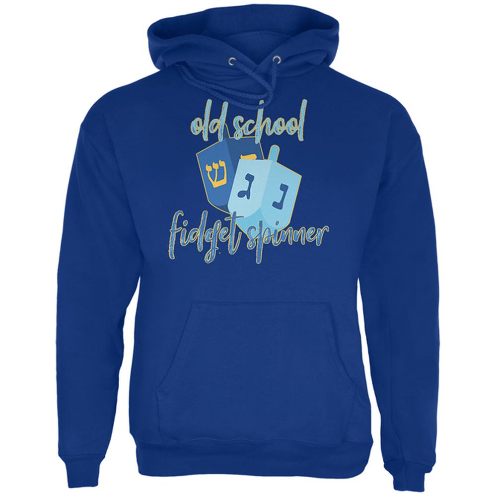 Hanukkah Dreidel Old School Fidget Spinner Mens Hoodie Men's Hoodies Old Glory 2XL Deep Royal 