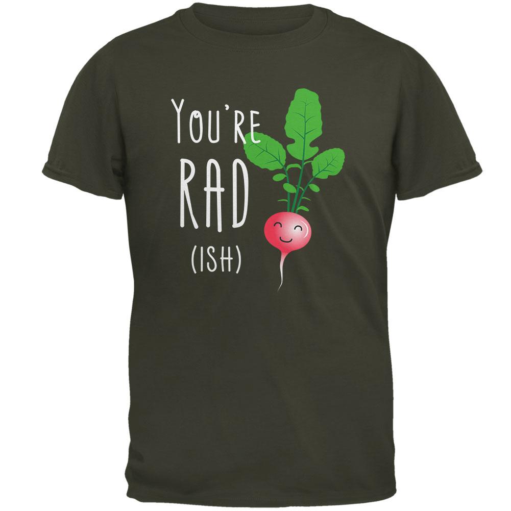 Vegetable Radish You're Rad-ish Mens T Shirt Men's T-Shirts Old Glory MD Olive 