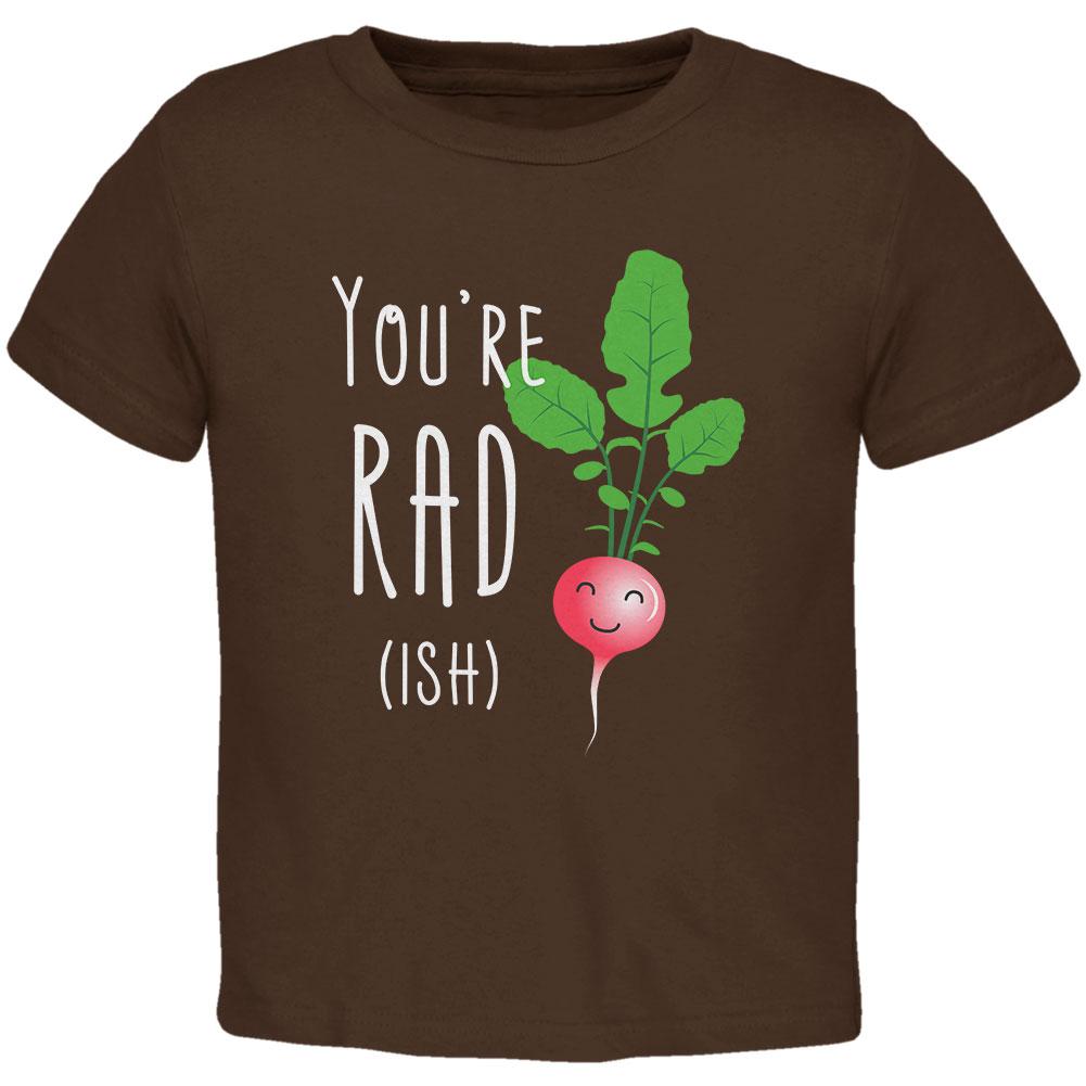 Vegetable Radish You're Rad-ish Toddler T Shirt Toddler T-Shirts Old Glory 2T Brown 