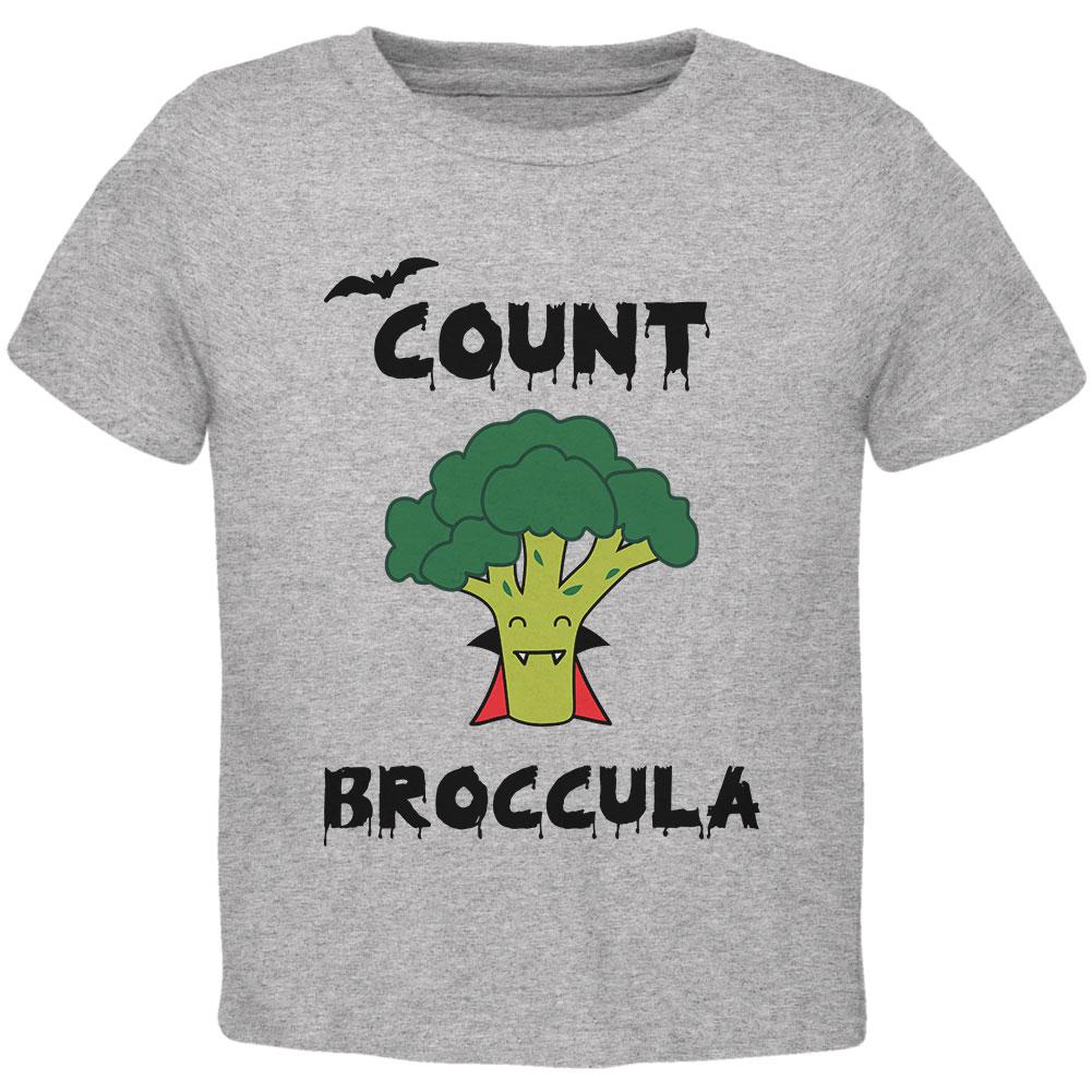 Halloween Vegetable Broccoli Count Broccula Dracula Funny Toddler T Shirt Toddler T-Shirts Old Glory 2T Heather 