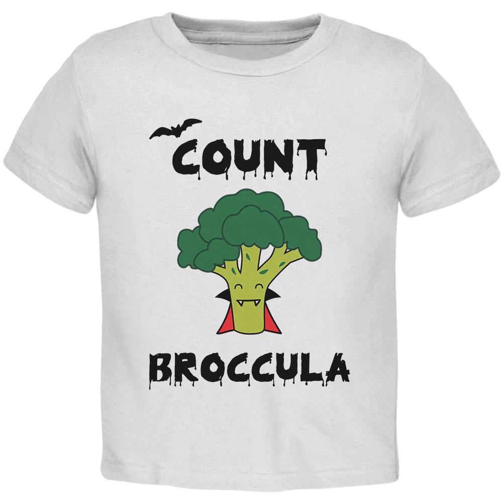 Halloween Vegetable Broccoli Count Broccula Dracula Funny Toddler T Shirt Toddler T-Shirts Old Glory 2T White 