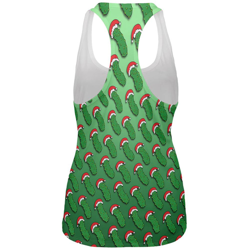 Christmas German Pickle Pattern All Over Womens Work Out Tank Top Women's Tank Tops Old Glory   