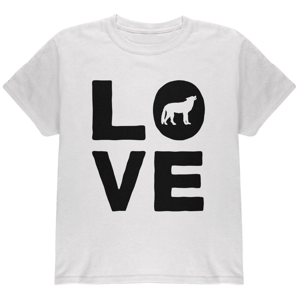 Autumn Wolf Love Toddler T Shirt Toddler T-Shirts Old Glory 2T White 