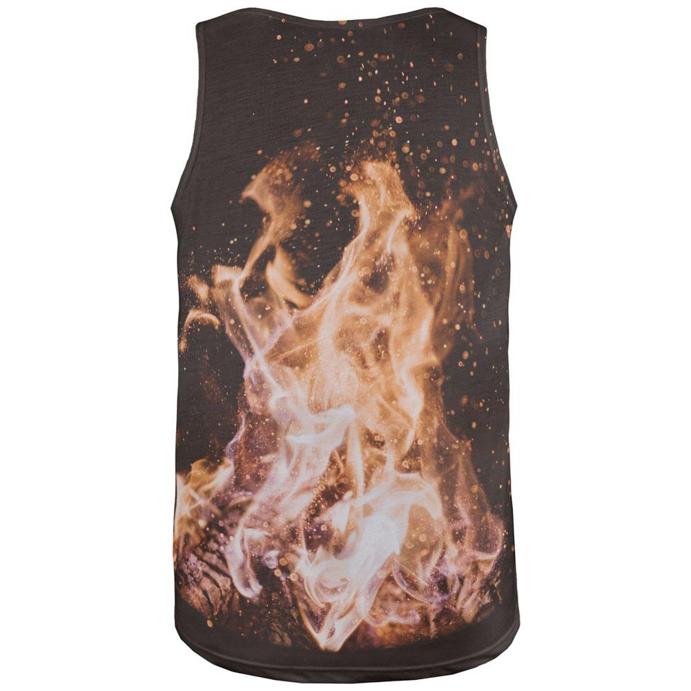 Autumn Bonfire Love All Over Mens Tank Top Men's Tank Tops Old Glory   