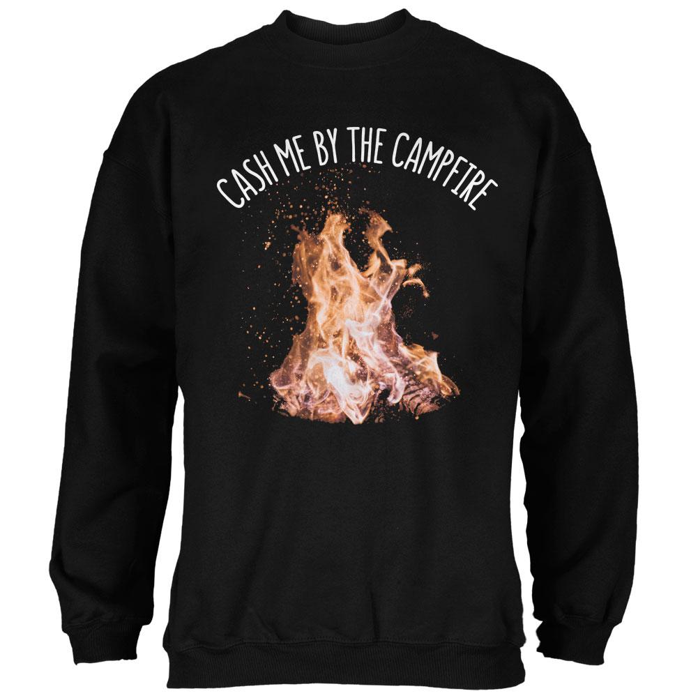 Autumn Cash Me by the Campfire Mens Sweatshirt Men's Sweatshirts Old Glory 2XL Black 