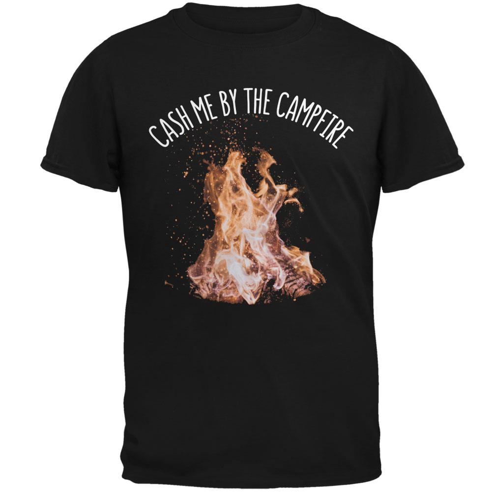 Autumn Cash Me by the Campfire Mens T Shirt Men's T-Shirts Old Glory 2XL Black 