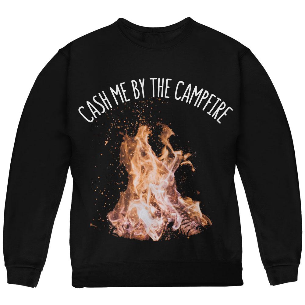 Autumn Cash Me by the Campfire Youth Sweatshirt Youth Sweatshirts Old Glory LG Black 