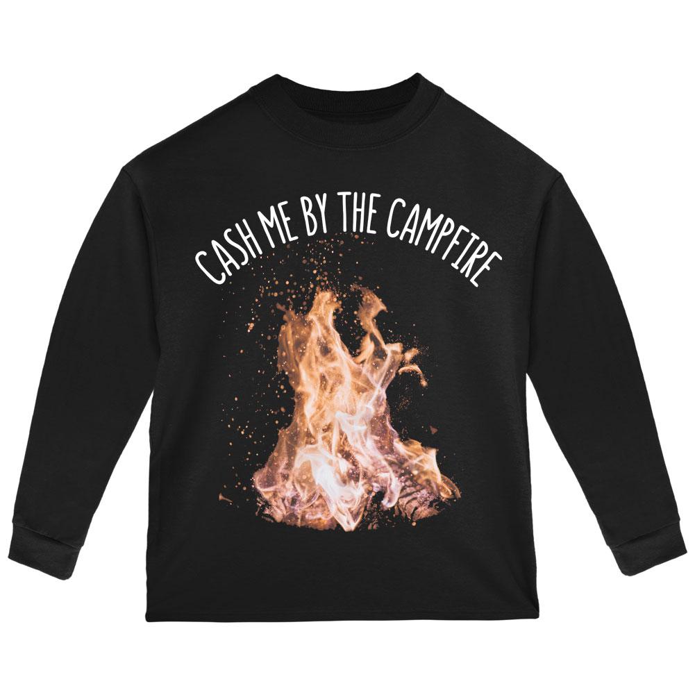 Autumn Cash Me by the Campfire Toddler Long Sleeve T Shirt Toddler Long Sleeves Old Glory 2T Black 