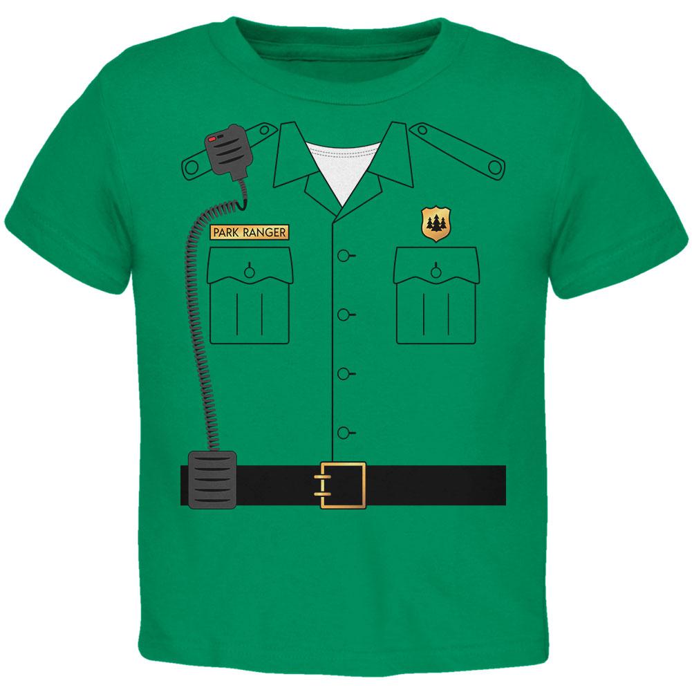 Halloween Forest Park Ranger Costume Toddler T Shirt Toddler T-Shirts Old Glory 2T Kelly Green 