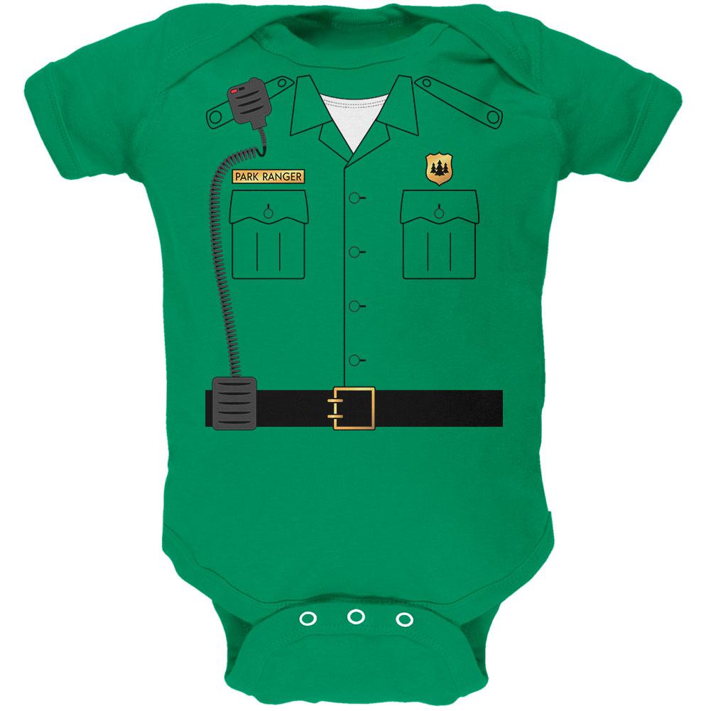 Halloween Forest Park Ranger Costume Soft Baby One Piece Baby One Piece Old Glory 12MO Kelly Green 