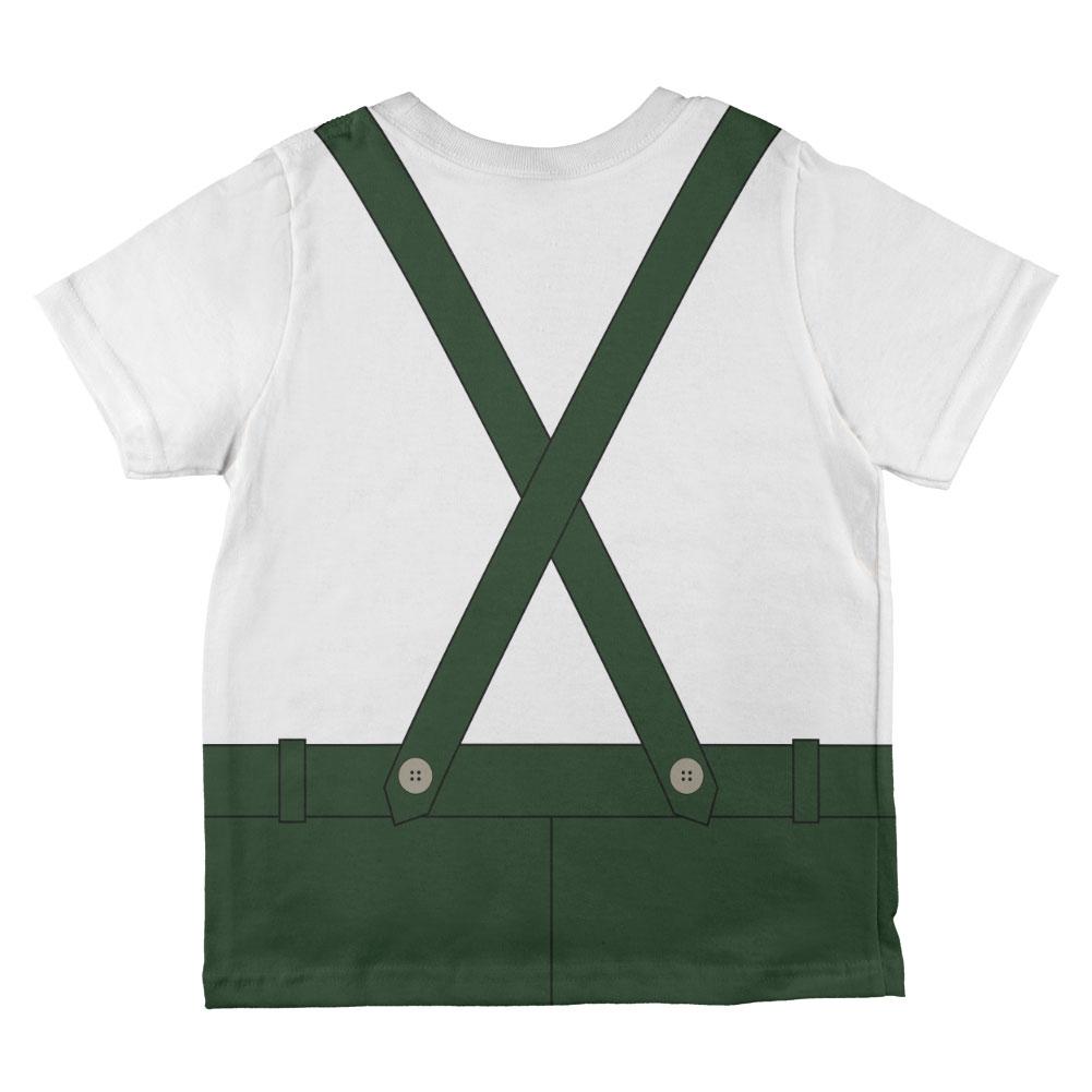 Halloween Lederhosen Yodelling Yodeller Costume Swiss All Over Toddler T Shirt Toddler T-Shirts Old Glory   