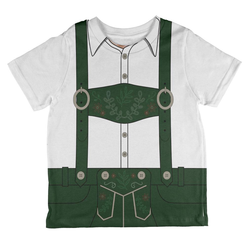 Halloween Lederhosen Yodelling Yodeller Costume Swiss All Over Toddler T Shirt Toddler T-Shirts Old Glory 2T Multi 