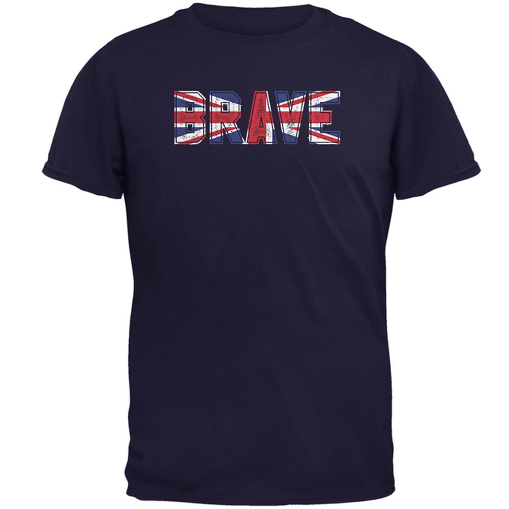 Guy Fawkes Day Brave Union Jack British Flag Mens T Shirt Men's T-Shirts Old Glory 2XL Navy 