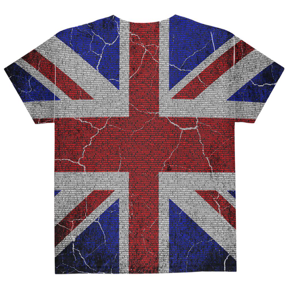 5th of November Rhyme Union Jack British Flag All Over Youth T Shirt Youth T-Shirts Old Glory   