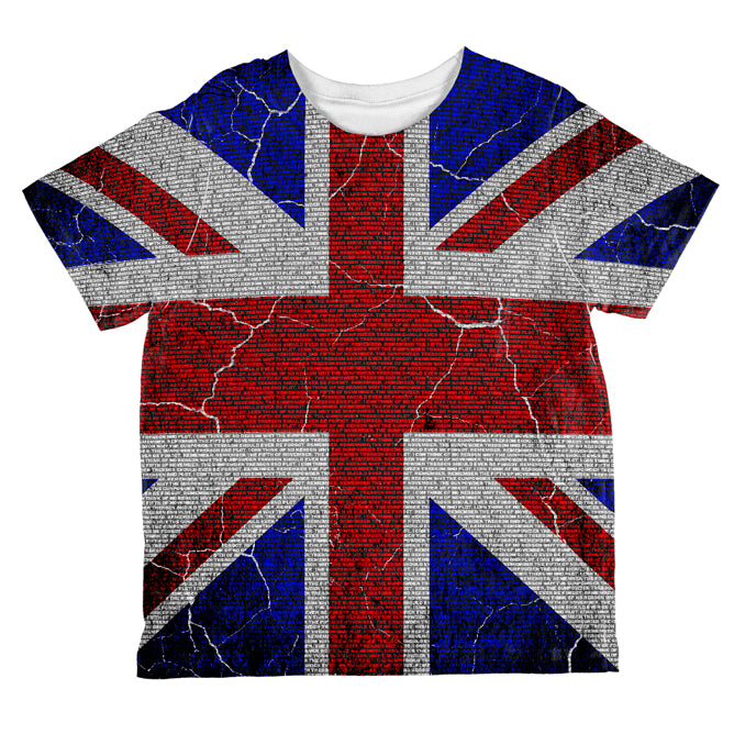 5th of November Rhyme Union Jack British Flag All Over Toddler T Shirt Toddler T-Shirts Old Glory 2T Multi 