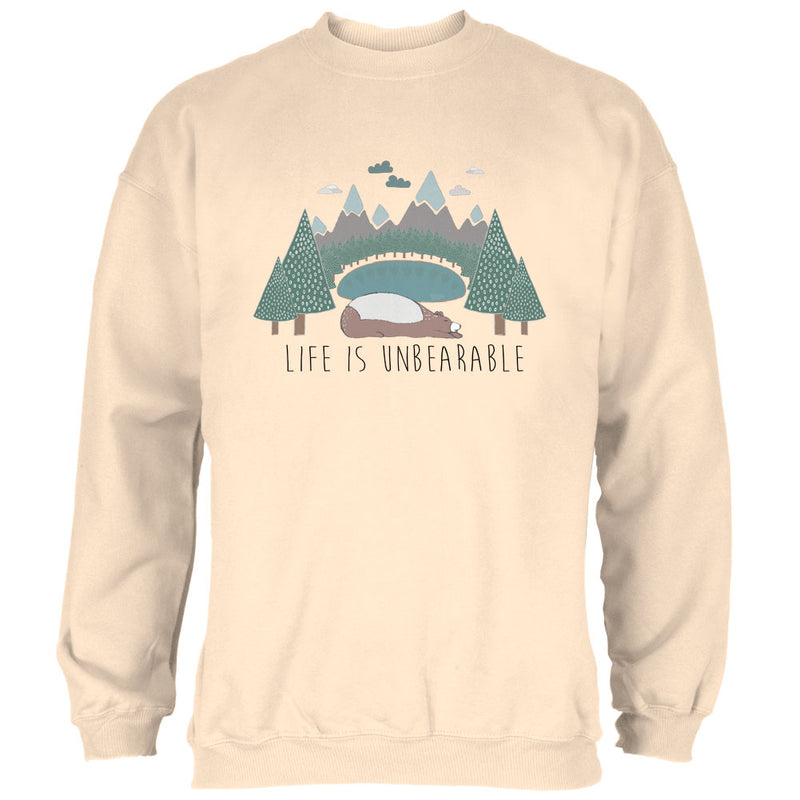 Autumn Life is Unbearable Bear Pun Mens Sweatshirt Men's Sweatshirts global 2XL Natural 