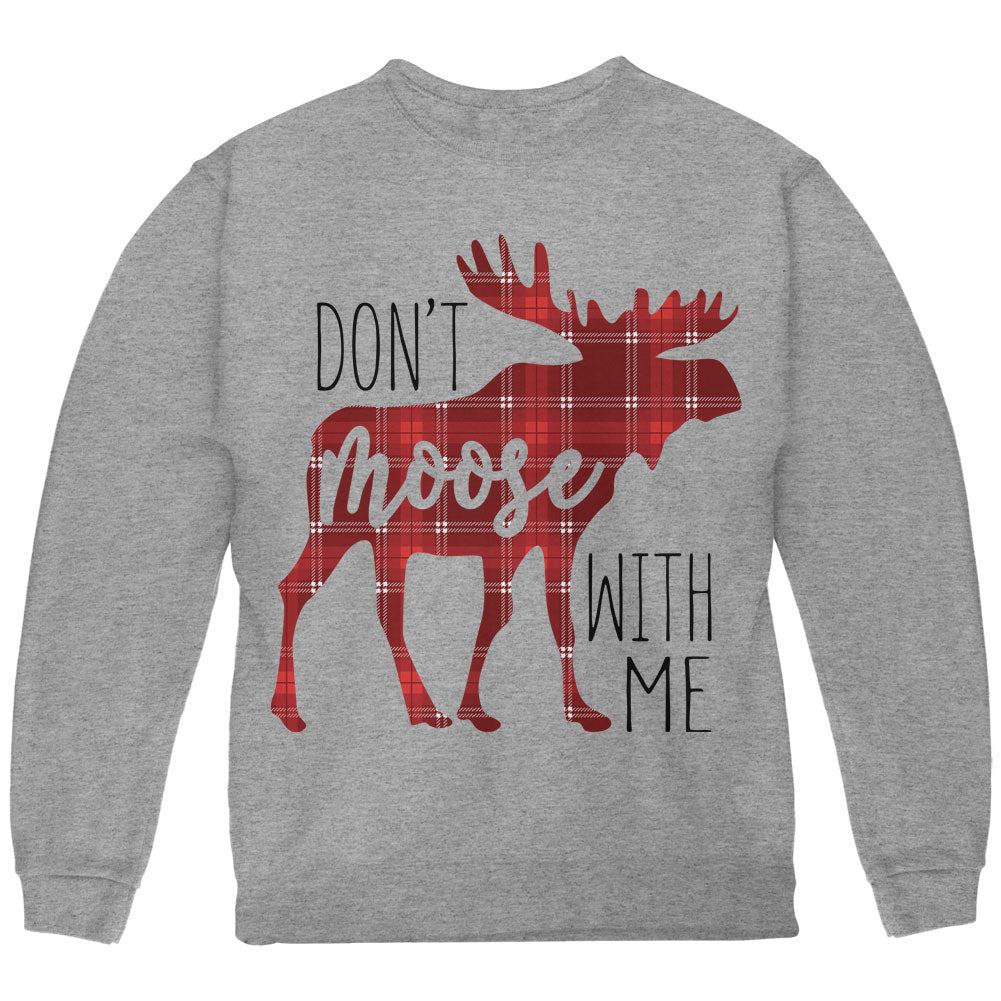 Autumn Don't Moose with Me Youth Sweatshirt Youth Sweatshirts Old Glory YLG Storm Grey 