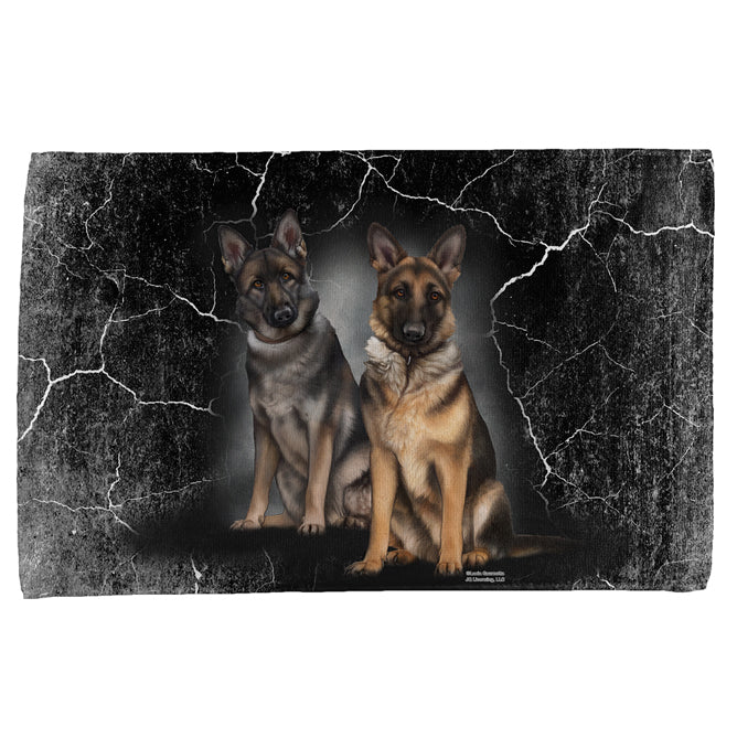 German Shepherds Live Forever All Over Hand Towel Hand Towel Old Glory OS Multi 