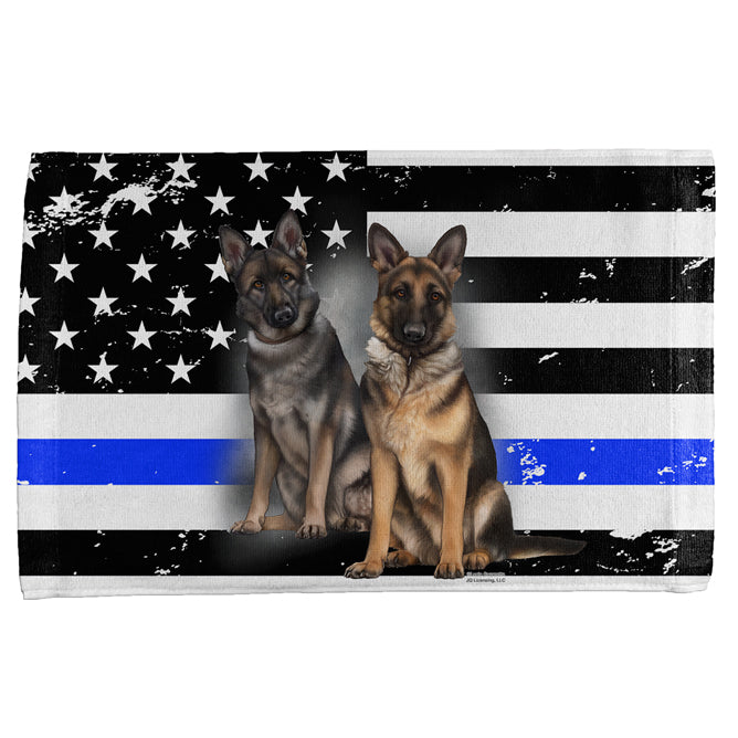 Thin Blue Line K9 Unit German Shepherd Live Forever All Over Hand Towel Hand Towel Old Glory OS Multi 