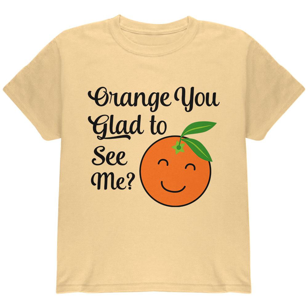 Fruit Orange You Glad to See Me Aren't Youth T Shirt Youth T-Shirts Old Glory LG Yellow Haze 