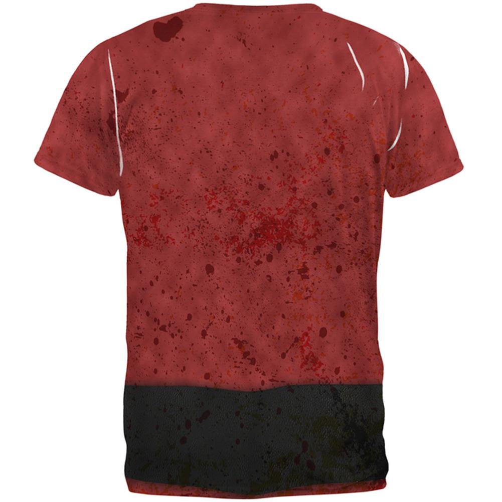 Christmas Zombie Attack Survivor Santa Costume All Over Mens T Shirt Men's T-Shirts Old Glory   