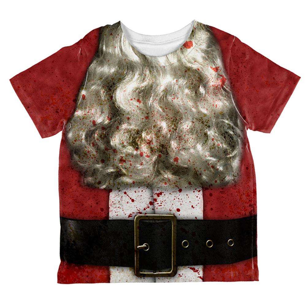 Christmas Zombie Attack Survivor Santa Costume All Over Toddler T Shirt Toddler T-Shirts Old Glory 2T Multi 