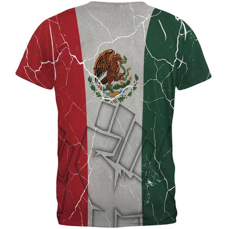 Cinco De Mayo Mexico Fuerte Strong Mexican Flag All Over Mens T Shirt Men's T-Shirts Old Glory   