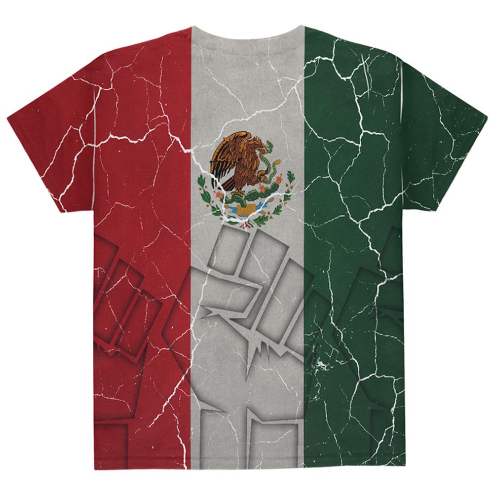 Cinco De Mayo Mexico Fuerte Strong Mexican Flag All Over Youth T Shirt Youth T-Shirts Old Glory   