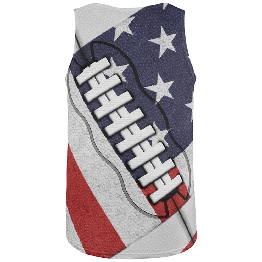 4th of July American Flag Patriot Football All Over Mens Tank Top Men's Tank Tops Old Glory   