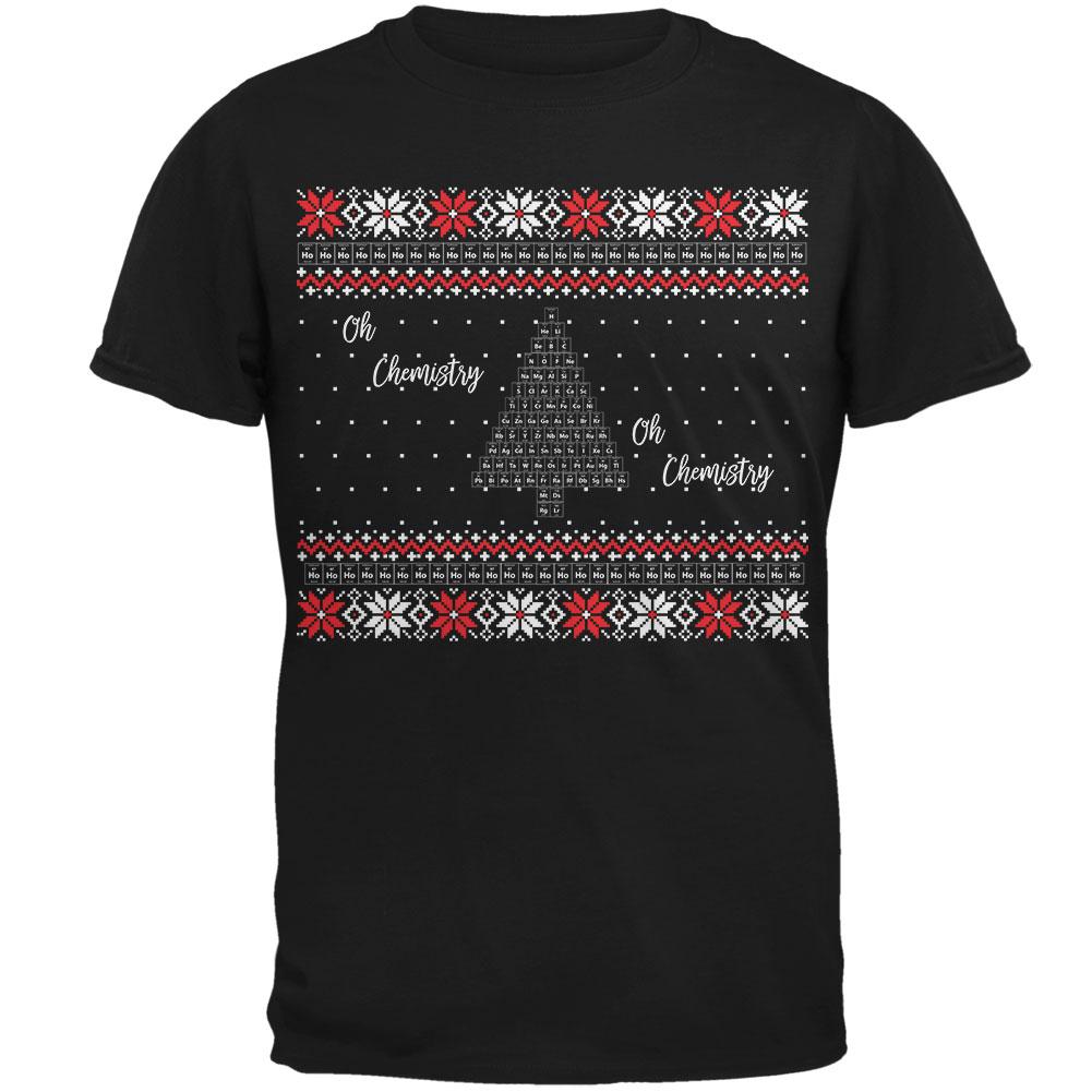 Christmas Tree Periodic Table Mens T Shirt Men's T-Shirts Old Glory 2XL Black 