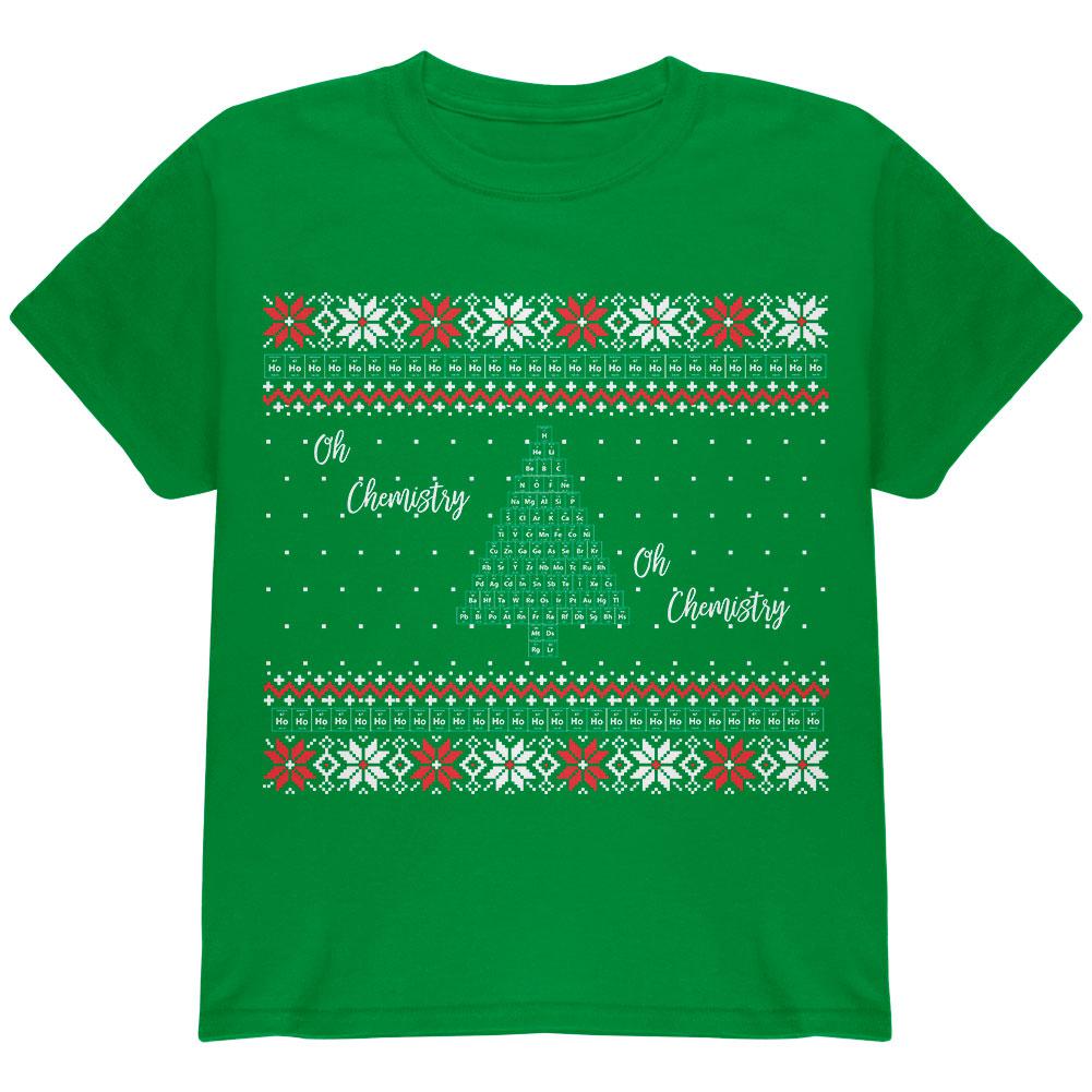 Christmas Tree Periodic Table Youth T Shirt Youth T-Shirts Old Glory LG Irish Green 