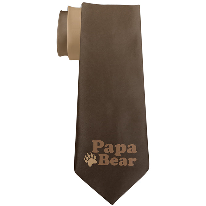 Father's Day Papa Bear All Over Neck Tie Men's Neck Ties Father's Day OS Multicolor 