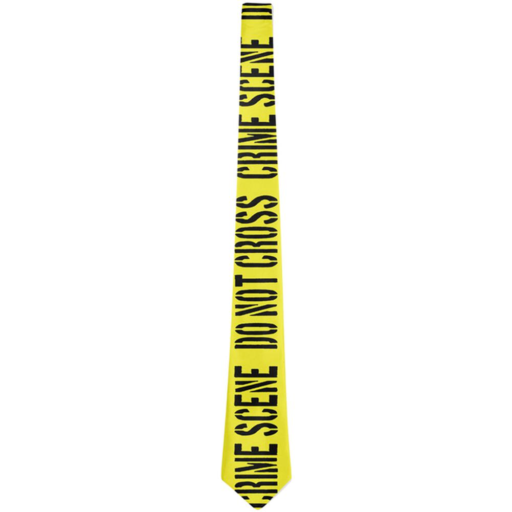 Crime Scene Tape All Over Neck Tie Men's Neck Ties Old Glory   