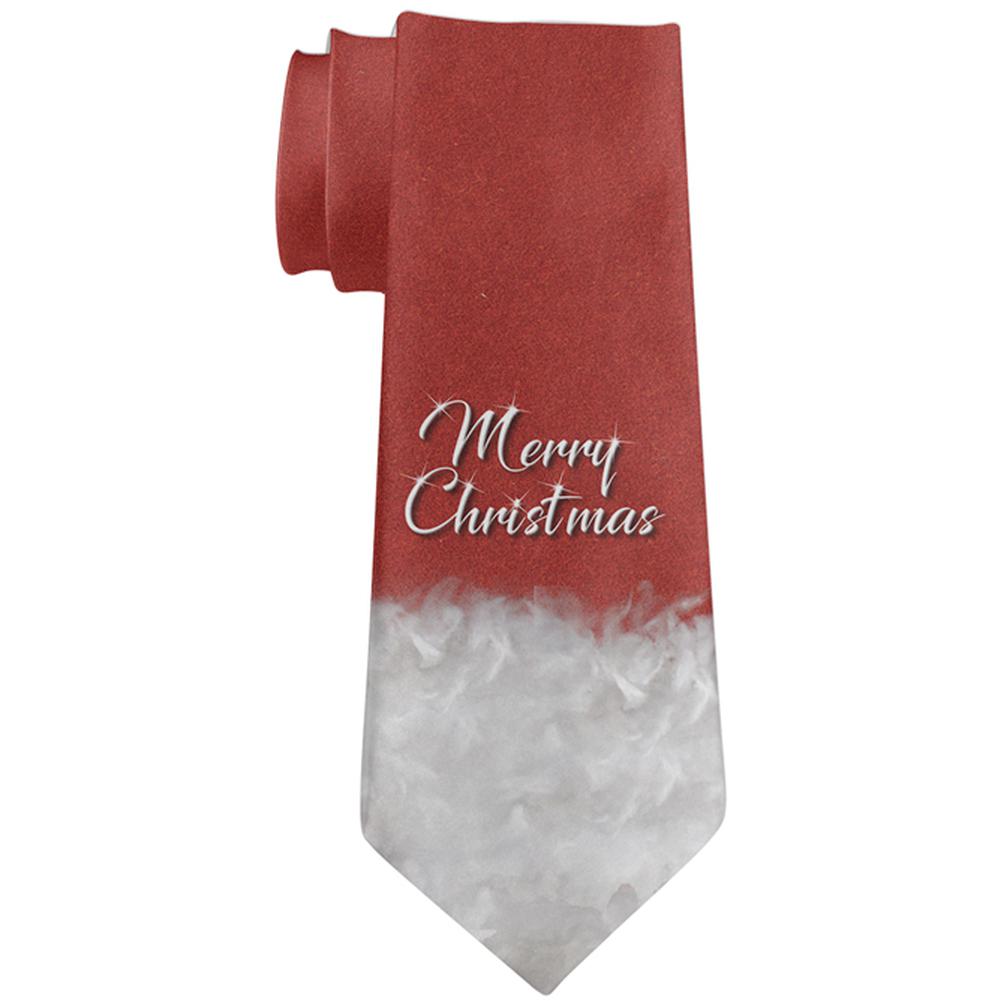 Merry Christmas Santa Claus All Over Neck Tie Men's Neck Ties Old Glory OS Multi 