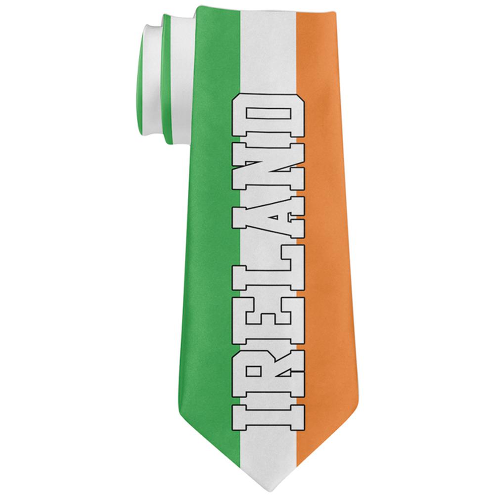 St Patricks Day Ireland Irish World Cup All Over Neck Tie Men's Neck Ties Old Glory OS Multi 