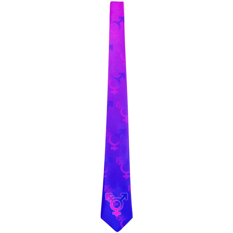 Trangender Transition Pink Blue Ombre LGBT All Over Neck Tie Men's Neck Ties Old Glory   