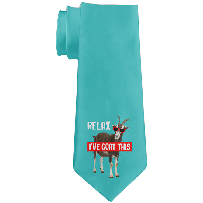 Relax I've Goat Got This All Over Neck Tie Men's Neck Ties Old Glory OS Multi 