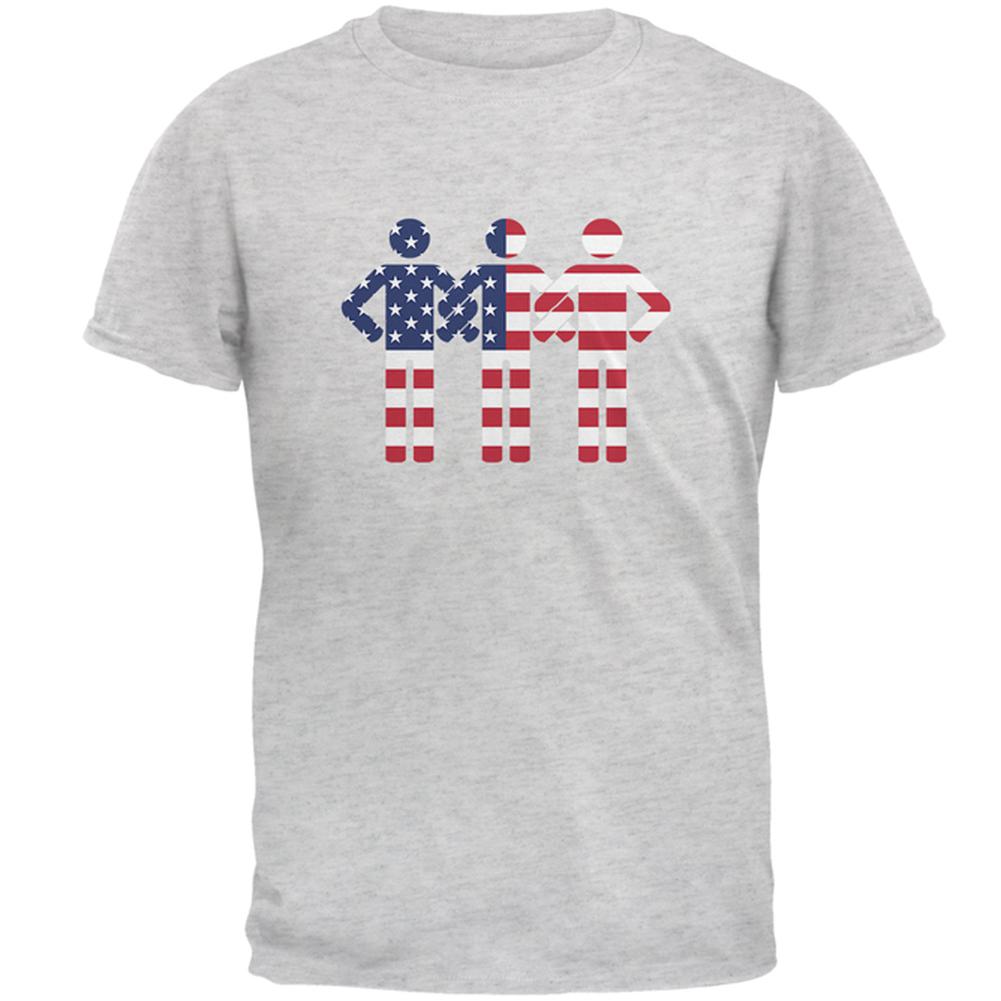 Brothers In Arms United American Flag Mens T Shirt Men's T-Shirts Old Glory 2XL Indigo Blue 