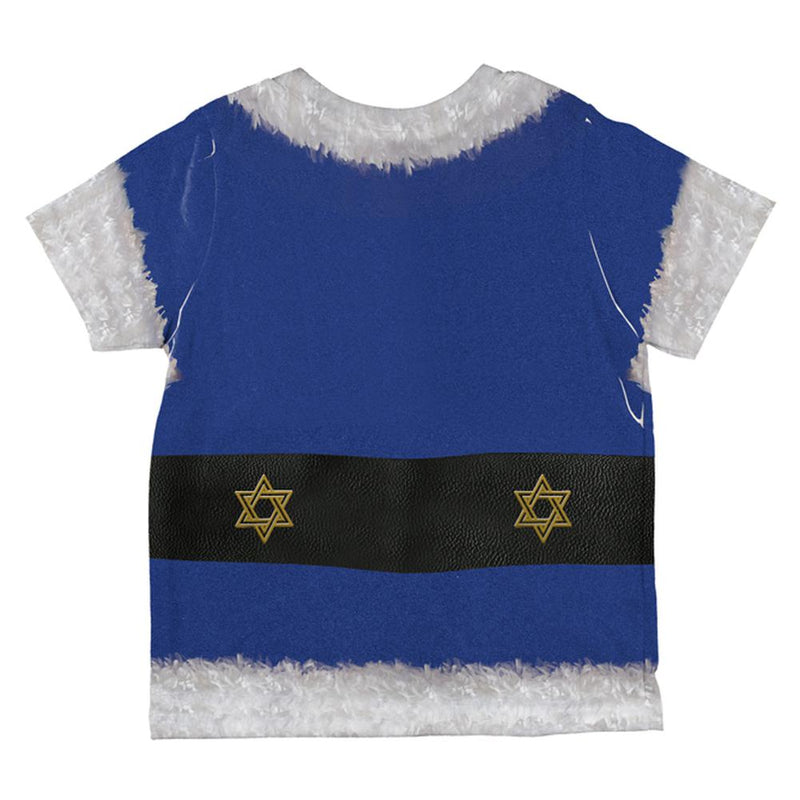 Christmas Hanukkah Jewish Santa Claus Costume All Over Toddler T Shirt Toddler T-Shirts Old Glory   