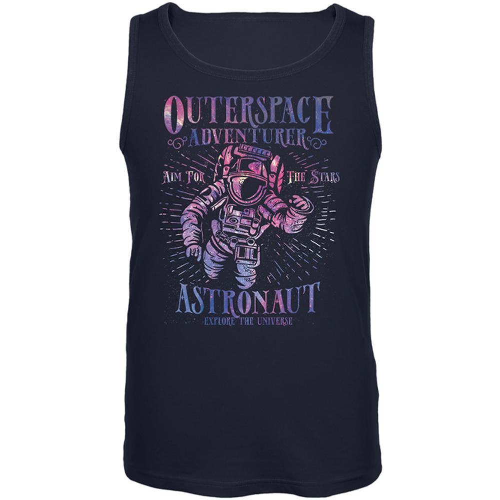 Outer Space Adventurer Astronaut Aim For The Stars Mens Tank Top Men's Tank Tops Old Glory 2XL Navy 