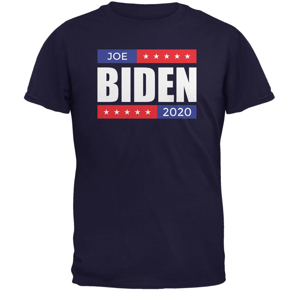 Election 2020 Stacked Joe Biden Mens T Shirt Men's T-Shirts Old Glory SM Navy 