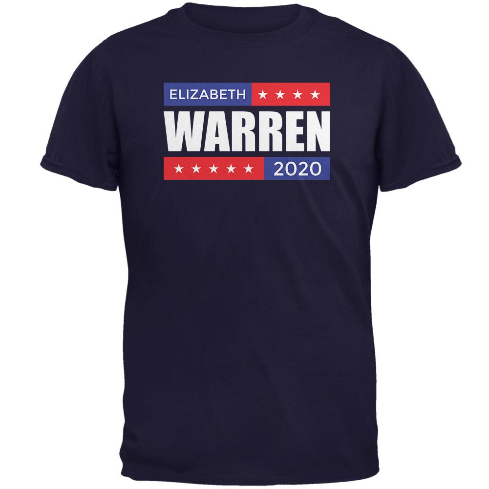 Election 2020 Stacked Elizabeth Warren Mens T Shirt Men's T-Shirts Old Glory 2XL Navy 